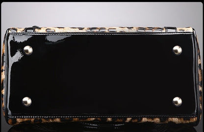 Leopard Print Handbag Fashion All - match Leather Large - capacity One - shoulder - SMARTMARTNZ