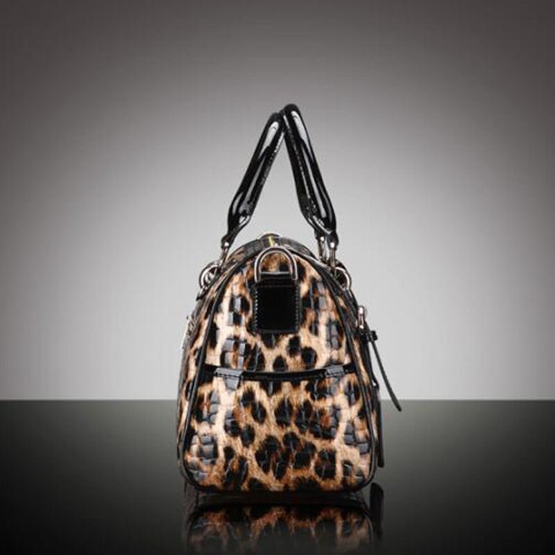 Leopard Print Handbag Fashion All - match Leather Large - capacity One - shoulder - SMARTMARTNZ
