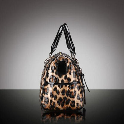 Leopard Print Handbag Fashion All - match Leather Large - capacity One - shoulder - SMARTMARTNZ