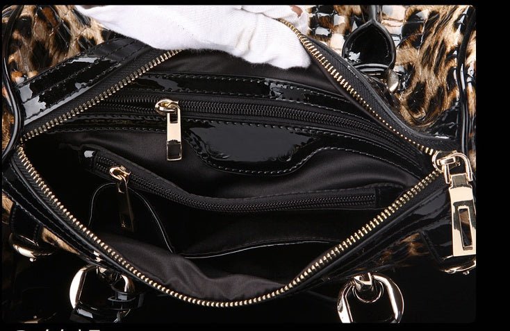 Leopard Print Handbag Fashion All - match Leather Large - capacity One - shoulder - SMARTMARTNZ