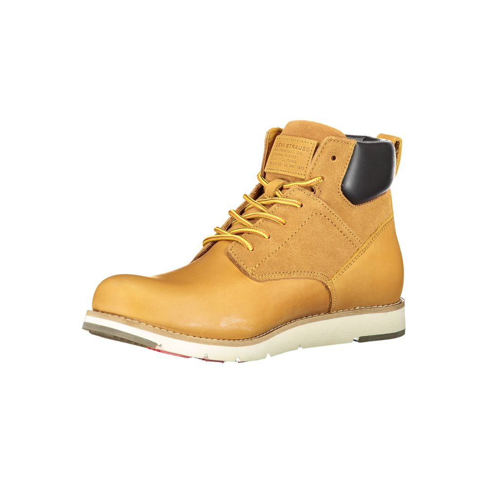 Levi's Beige Leather Men Boot - SMARTMARTNZ