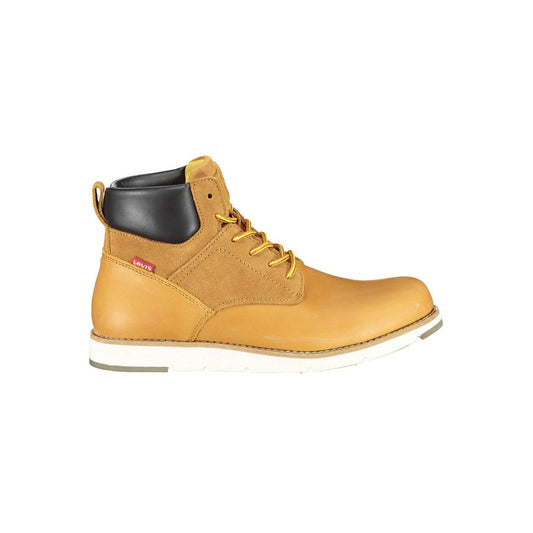 Levi's Beige Leather Men Boot - SMARTMARTNZ
