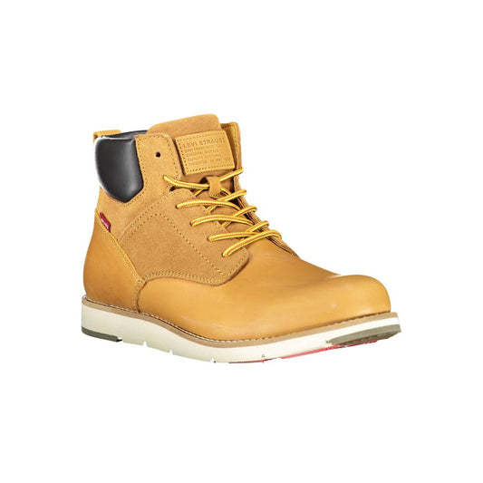 Levi's Beige Leather Men Boot - SMARTMARTNZ