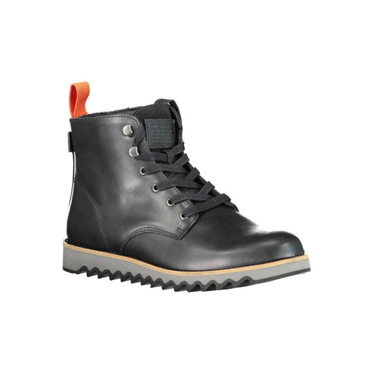 Levi's Black Leather Men Boot - SMARTMARTNZ
