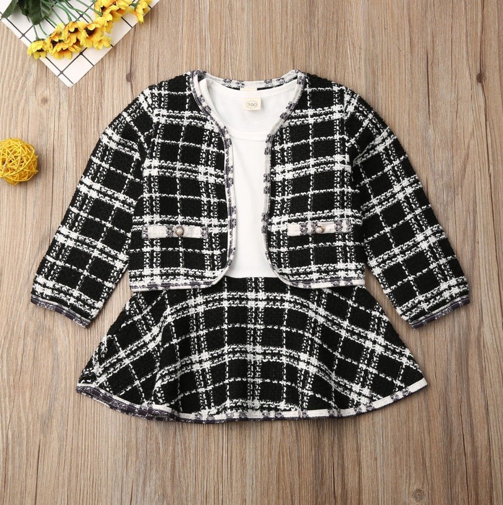 Long - sleeved Dresses Two - piece Children's Baby Small Incense Wind Suit - SMARTMARTNZ
