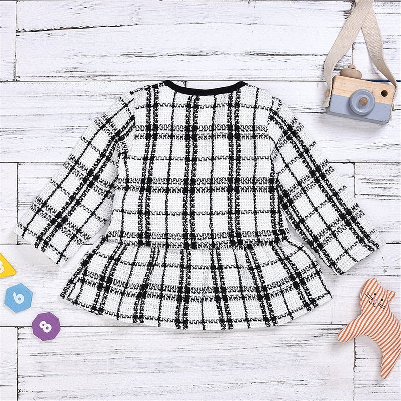 Long - sleeved Dresses Two - piece Children's Baby Small Incense Wind Suit - SMARTMARTNZ
