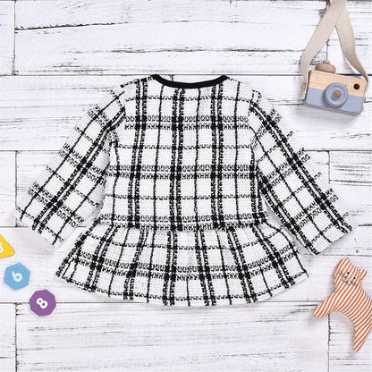 Long - sleeved Dresses Two - piece Children's Baby Small Incense Wind Suit - SMARTMARTNZ