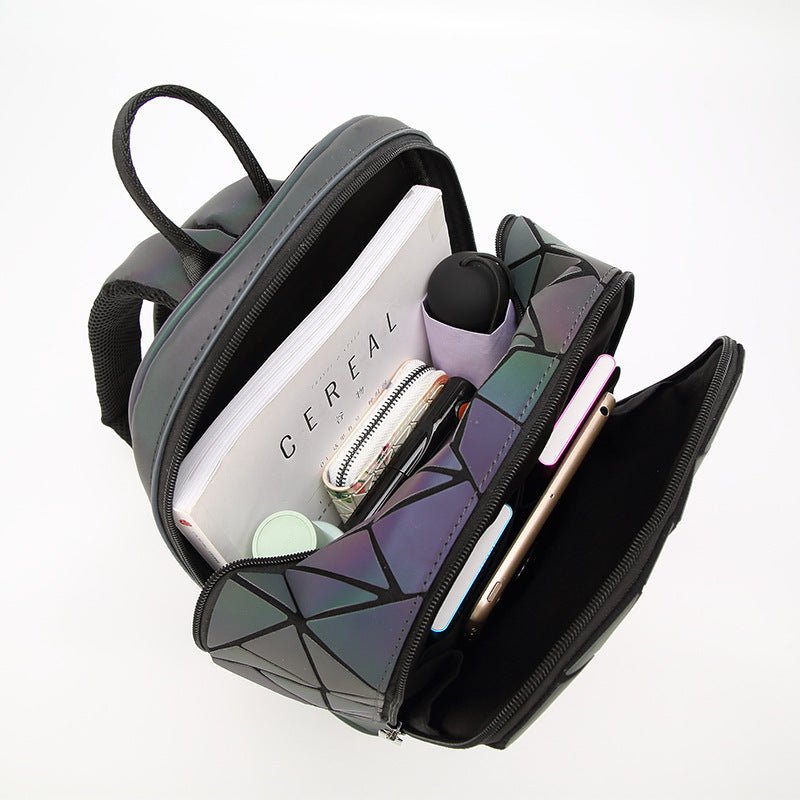Luminous Geometric Diamond Backpack – Stylish & Eye - Catching - SMARTMARTNZ