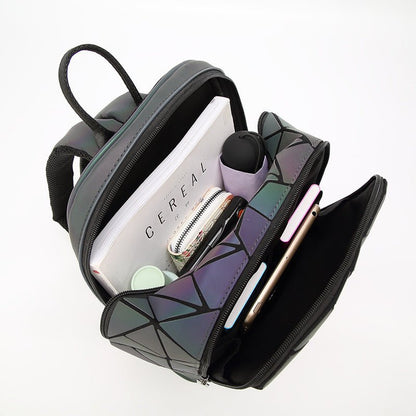 Luminous Geometric Diamond Backpack – Stylish & Eye - Catching - SMARTMARTNZ