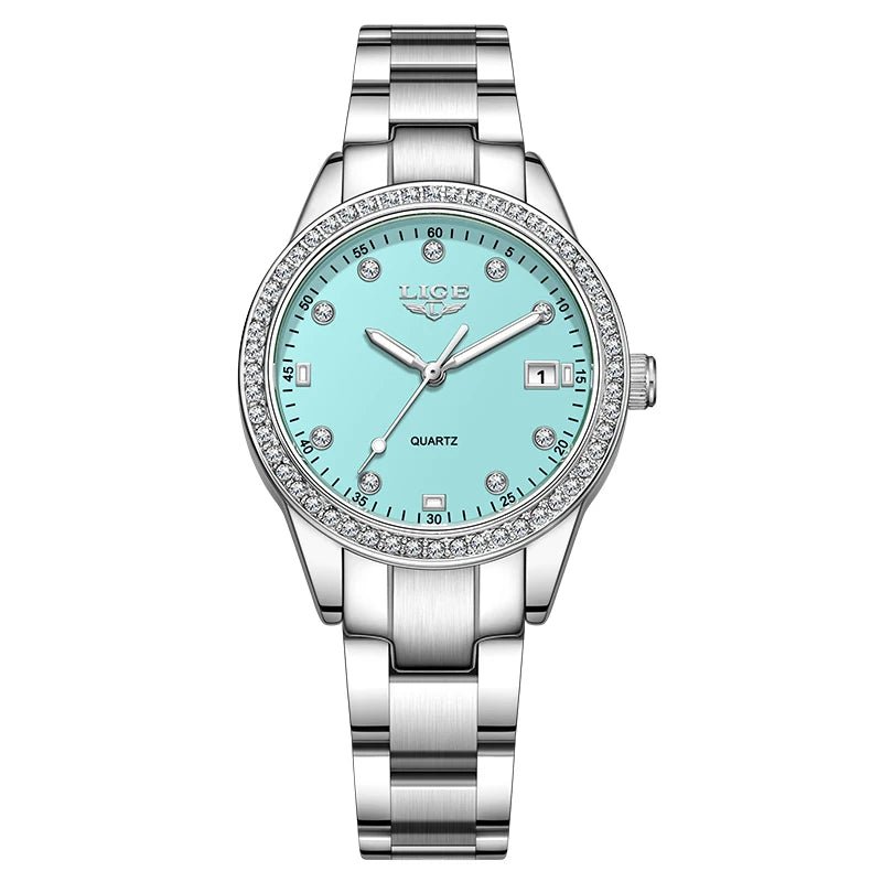 Luxury LIGE 2025 Women’s Watch – Waterproof, Diamond Accent, Quartz Movement (Reloj Mujer) - SMARTMARTNZ