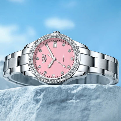 Luxury LIGE 2025 Women’s Watch – Waterproof, Diamond Accent, Quartz Movement (Reloj Mujer) - SMARTMARTNZ