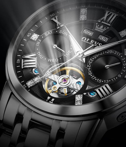 Luxury Men’s Mechanical Watch – Multi - Functional, Steel Belt, Business Classic - SMARTMARTNZ
