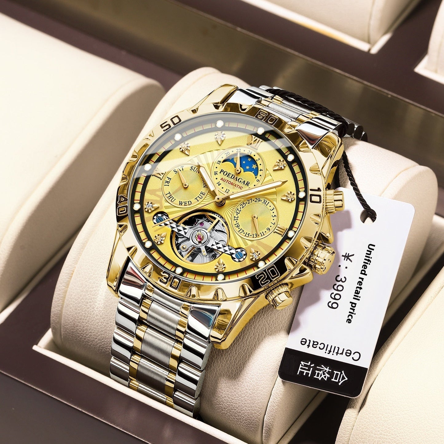 Luxury Men's Mechanical Watch – Waterproof & Multifunctional Wristwatch - SMARTMARTNZ
