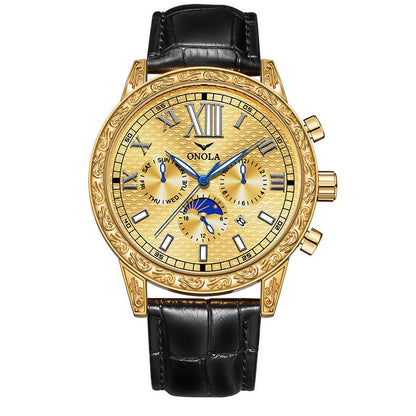 Luxury Skeleton Mechanical Watch for Men – Automatic, Leather Strap - SMARTMARTNZ