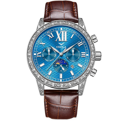 Luxury Skeleton Mechanical Watch for Men – Automatic, Leather Strap - SMARTMARTNZ