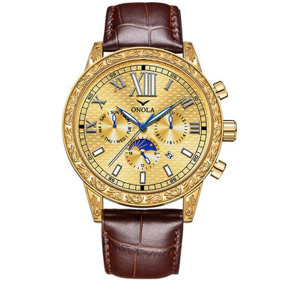 Luxury Skeleton Mechanical Watch for Men – Automatic, Leather Strap - SMARTMARTNZ