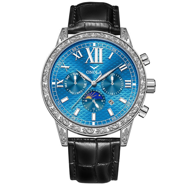 Luxury Skeleton Mechanical Watch for Men – Automatic, Leather Strap - SMARTMARTNZ