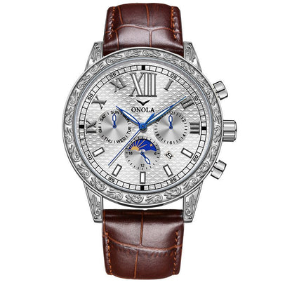 Luxury Skeleton Mechanical Watch for Men – Automatic, Leather Strap - SMARTMARTNZ