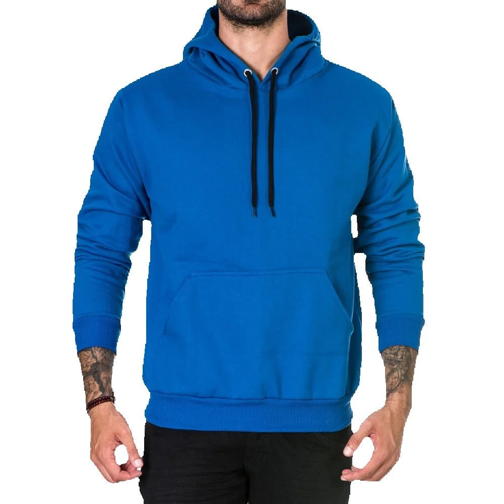 Men’s Basic Solid Sweatshirt – Casual Crewneck in Baby Pink & Royal Blue (Sizes S to XL) - SMARTMARTNZ