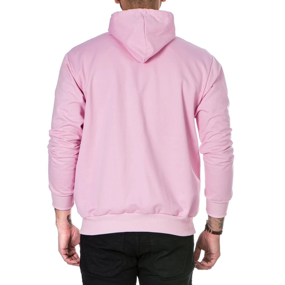 Men’s Basic Solid Sweatshirt – Casual Crewneck in Baby Pink & Royal Blue (Sizes S to XL) - SMARTMARTNZ