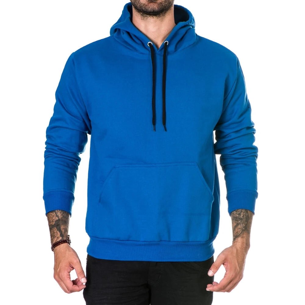 Men’s Basic Solid Sweatshirt – Casual Crewneck in Baby Pink & Royal Blue (Sizes S to XL) - SMARTMARTNZ