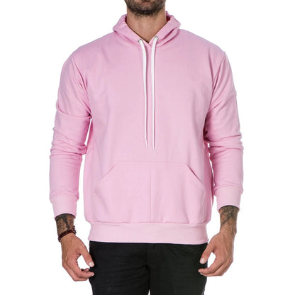Men’s Basic Solid Sweatshirt – Casual Crewneck in Baby Pink & Royal Blue (Sizes S to XL) - SMARTMARTNZ