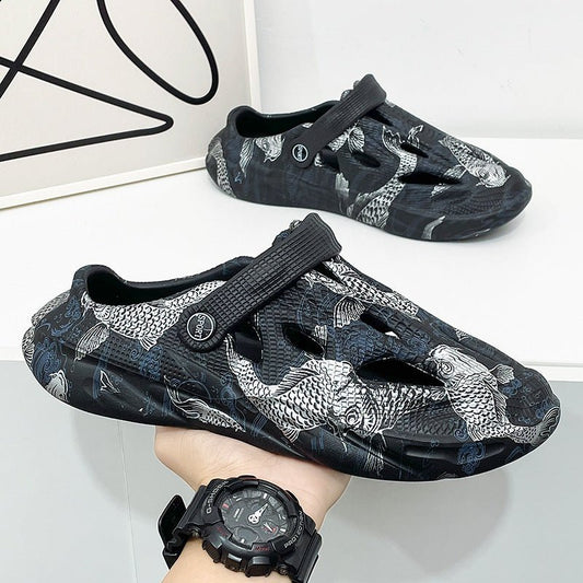Men’s Camouflage Beach Sandals – Toe Cap & Outdoor Grip - SMARTMARTNZ