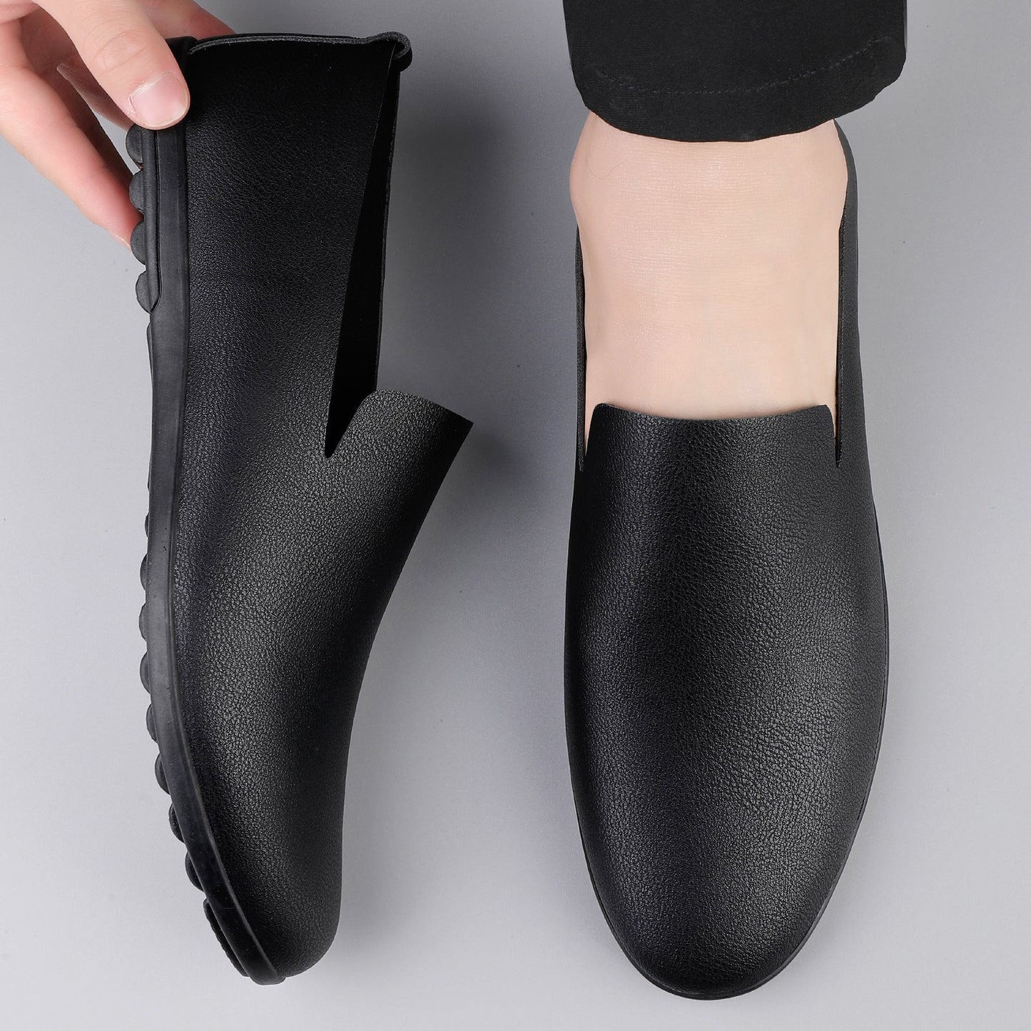 Men's Casual Leather Shoes Fashion Soft Gommino Low Top - SMARTMARTNZ