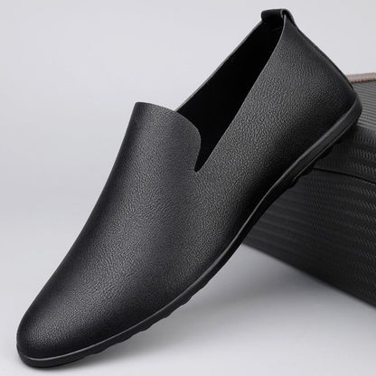 Men's Casual Leather Shoes Fashion Soft Gommino Low Top - SMARTMARTNZ