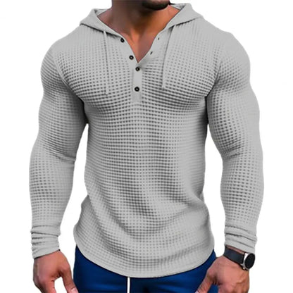 Men’s Casual Long Sleeve Hoodie Tee – Lightweight Slim Fit Athletic Shirt - SMARTMARTNZ