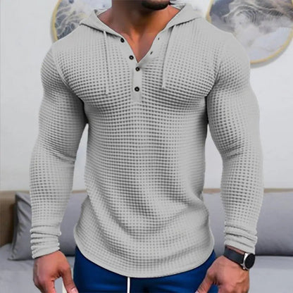Men’s Casual Long Sleeve Hoodie Tee – Lightweight Slim Fit Athletic Shirt - SMARTMARTNZ
