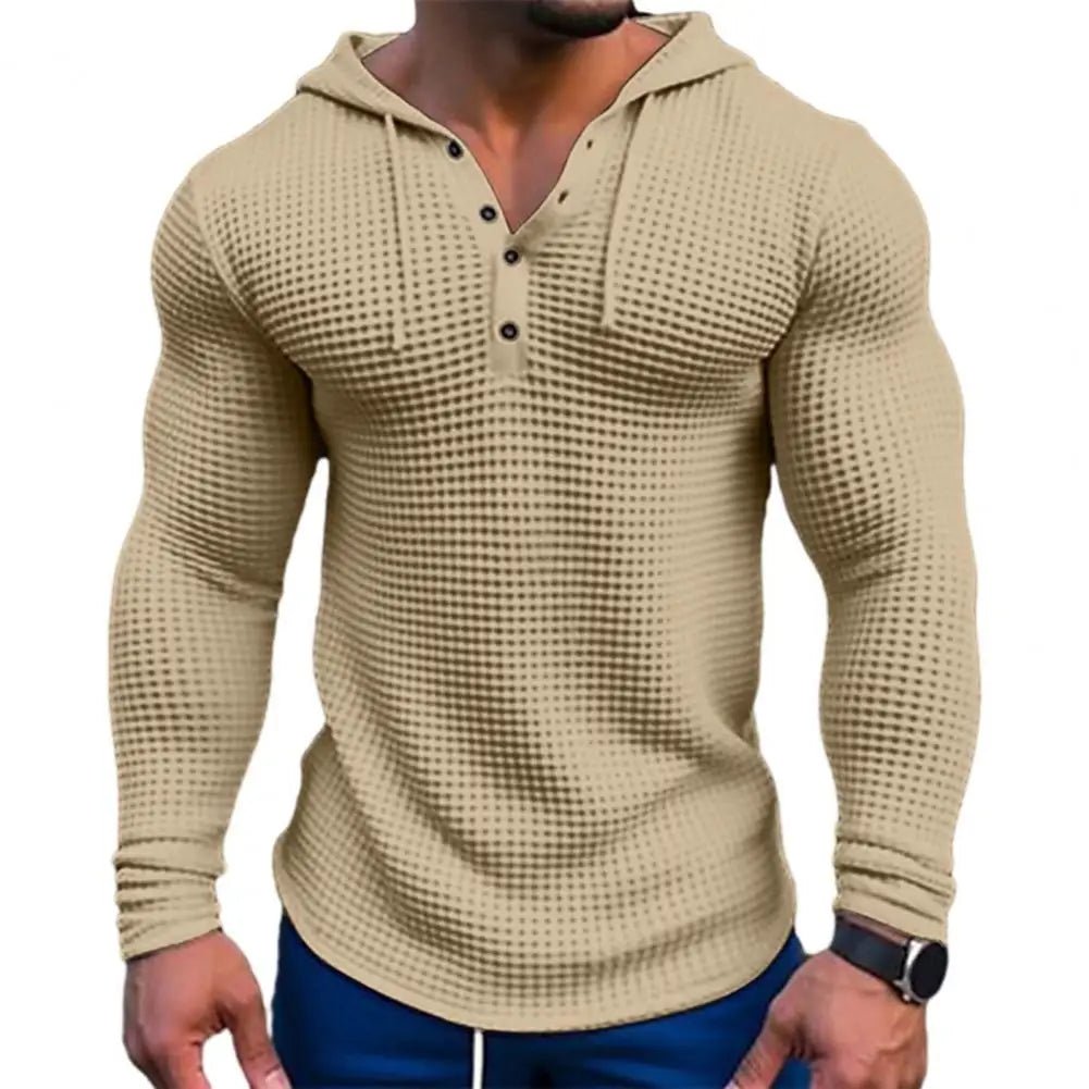 Men’s Casual Long Sleeve Hoodie Tee – Lightweight Slim Fit Athletic Shirt - SMARTMARTNZ