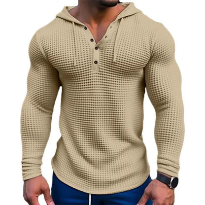 Men’s Casual Long Sleeve Hoodie Tee – Lightweight Slim Fit Athletic Shirt - SMARTMARTNZ