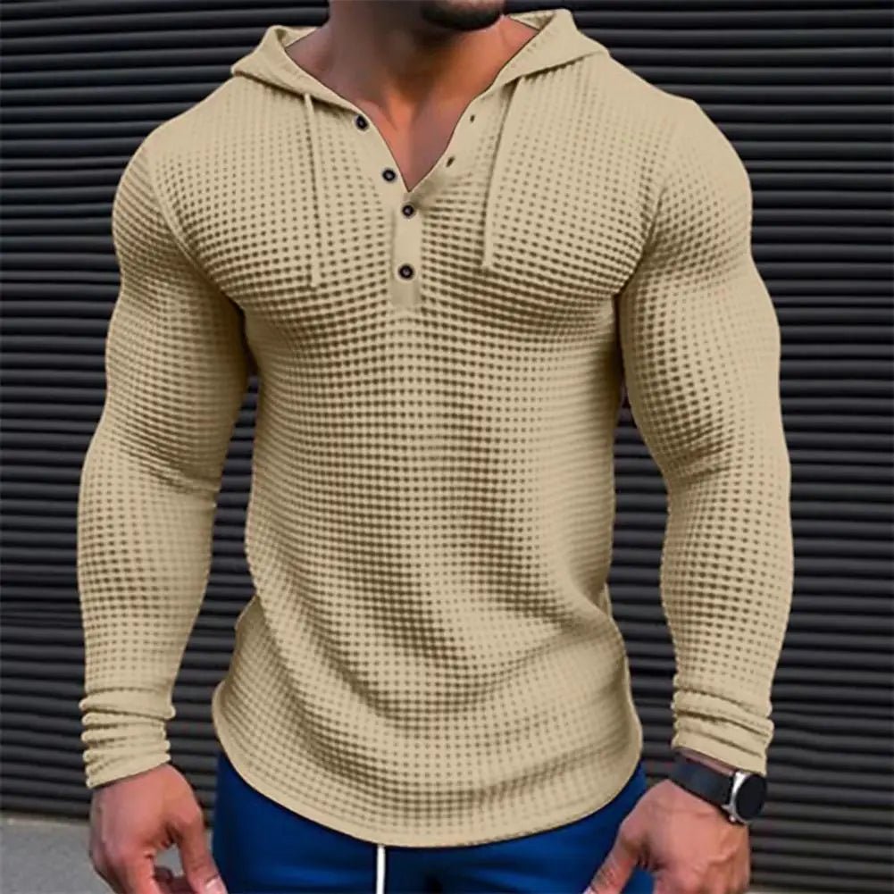 Men’s Casual Long Sleeve Hoodie Tee – Lightweight Slim Fit Athletic Shirt - SMARTMARTNZ