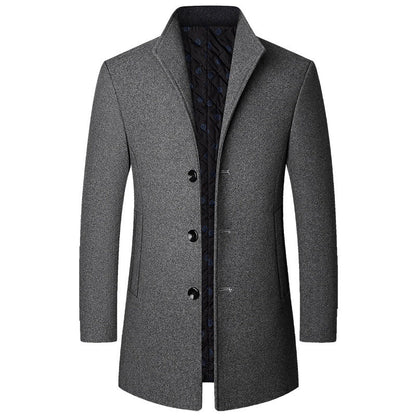Men’s Casual Wool Coat – Autumn & Winter Modern Fit Elegance - SMARTMARTNZ