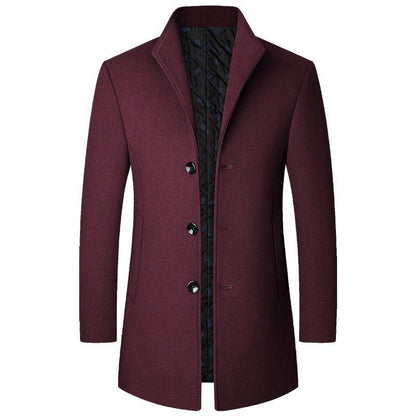 Men’s Casual Wool Coat – Autumn & Winter Modern Fit Elegance - SMARTMARTNZ