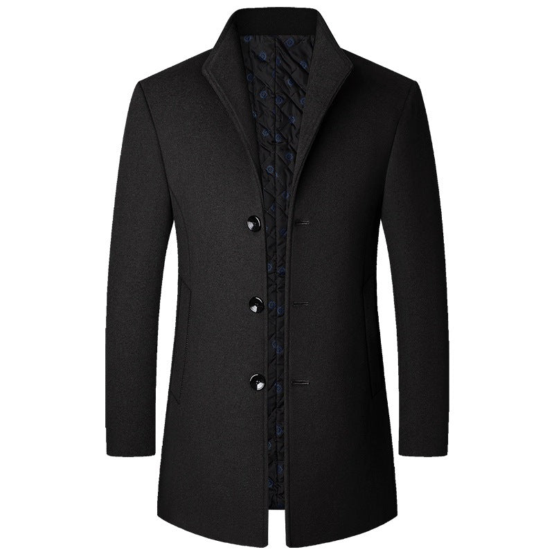Men’s Casual Wool Coat – Autumn & Winter Modern Fit Elegance - SMARTMARTNZ