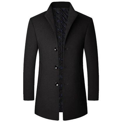 Men’s Casual Wool Coat – Autumn & Winter Modern Fit Elegance - SMARTMARTNZ