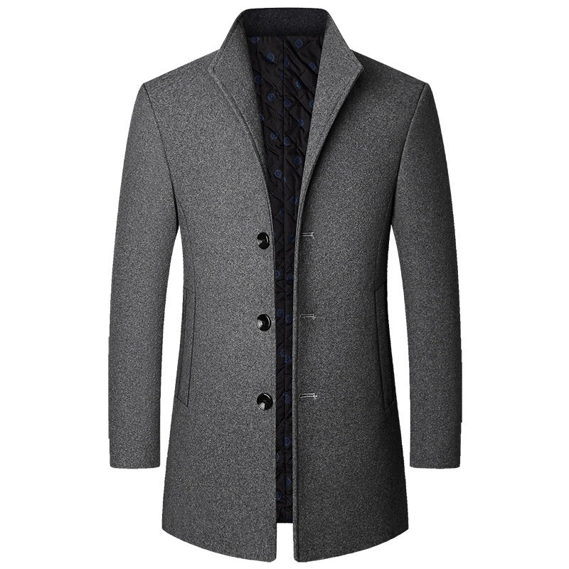 Men’s Casual Wool Coat – Autumn & Winter Modern Fit Elegance - SMARTMARTNZ