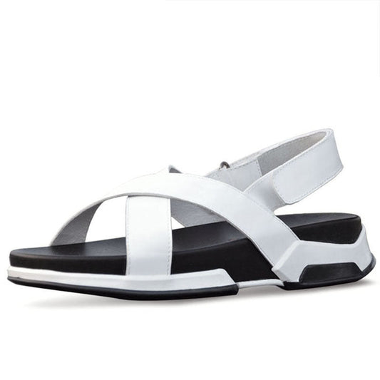 Men’s Elevator Beach Sandals – Korean Casual Leather Style Height - Increasing Design | Soft Leather | Summer - Ready - SMARTMARTNZ