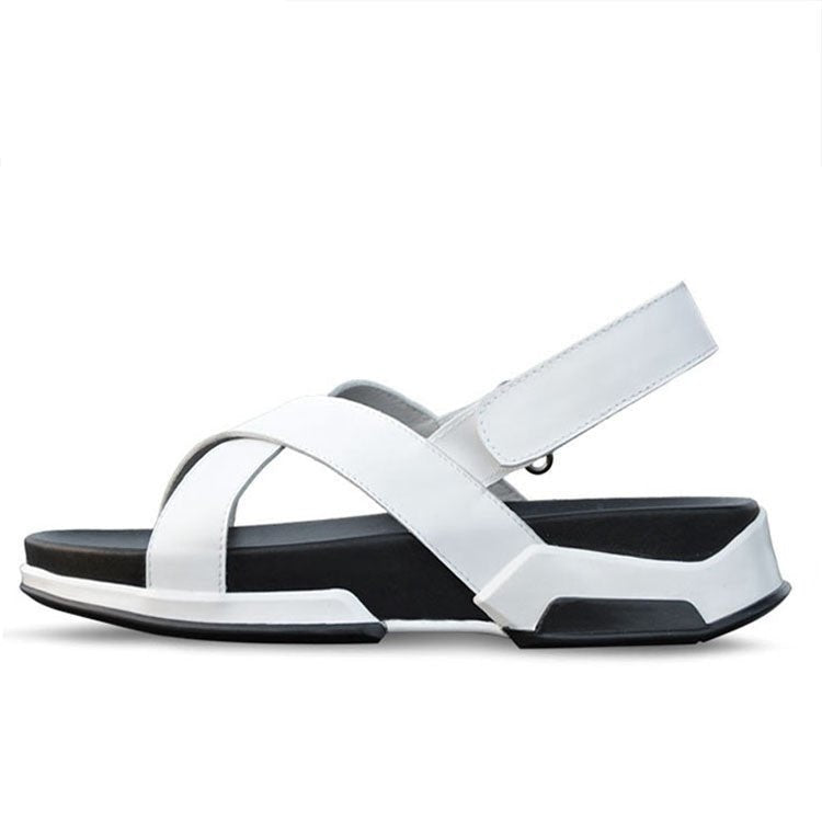 Men’s Elevator Beach Sandals – Korean Casual Leather Style Height - Increasing Design | Soft Leather | Summer - Ready - SMARTMARTNZ
