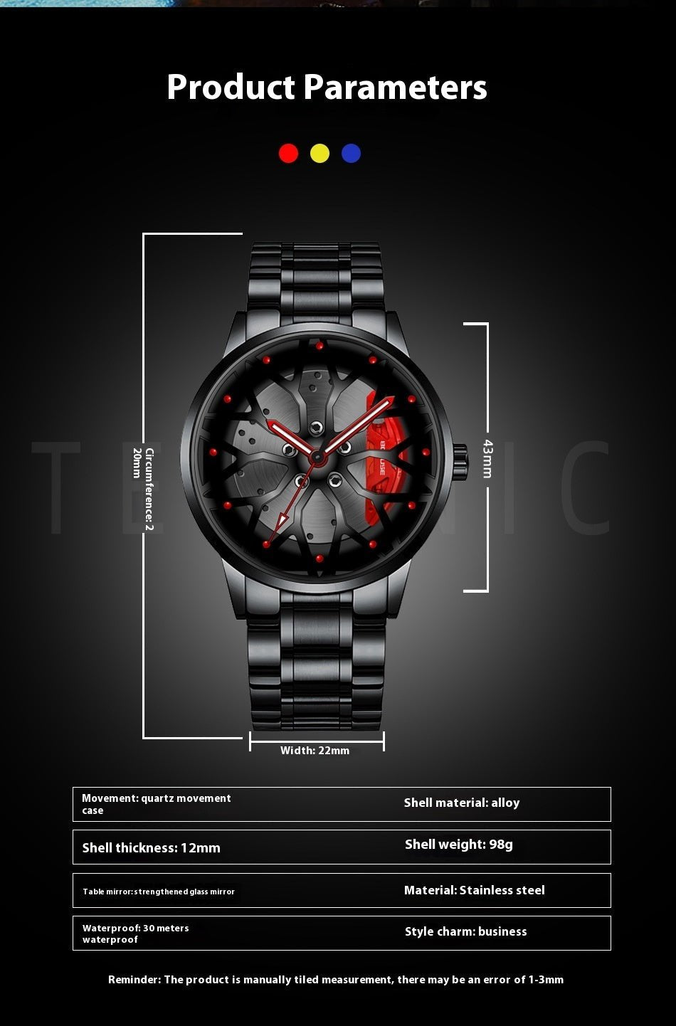 Men’s Fashion Sport Quartz Watch – Waterproof & Luminous Dial - SMARTMARTNZ