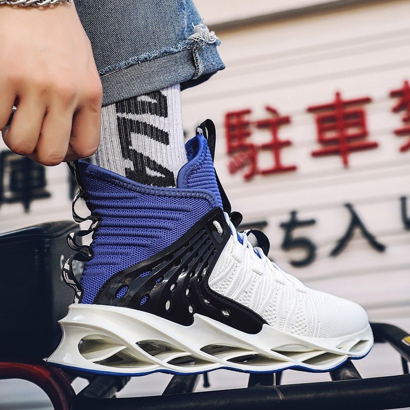 Men’s Flyknit Mid - Top Sneakers – Breathable Blade Sole - SMARTMARTNZ