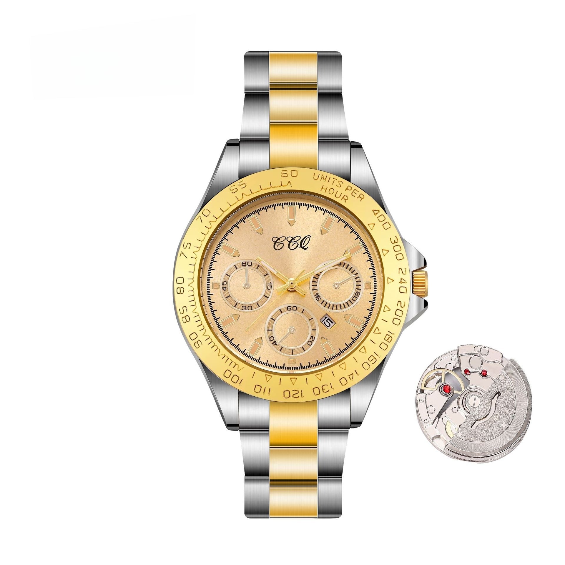 Men’s Gradient Gold Steel Watch - SMARTMARTNZ