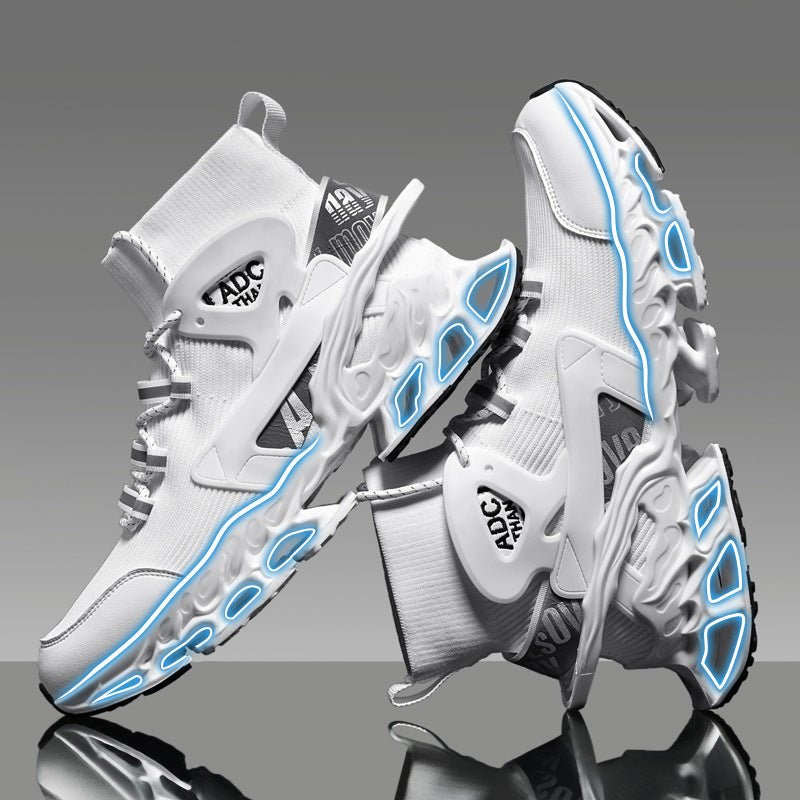 Men's High - top Shock - absorbing Running Mesh Sneaker - SMARTMARTNZ