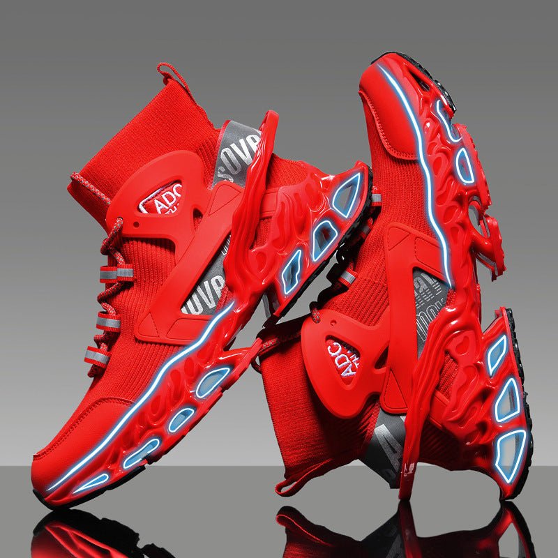 Men's High - top Shock - absorbing Running Mesh Sneaker - SMARTMARTNZ