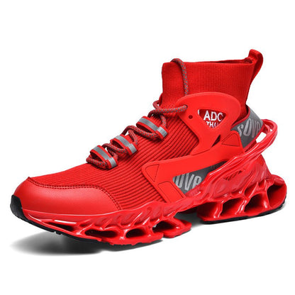 Men's High - top Shock - absorbing Running Mesh Sneaker - SMARTMARTNZ