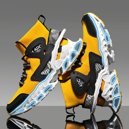 Men's High - top Shock - absorbing Running Mesh Sneaker - SMARTMARTNZ