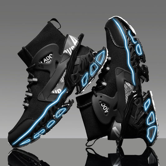 Men's High - top Shock - absorbing Running Mesh Sneaker - SMARTMARTNZ