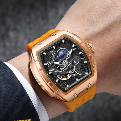Men's Hollow Automatic Watch Luminous Waterproof Mechanical Watch - SMARTMARTNZ